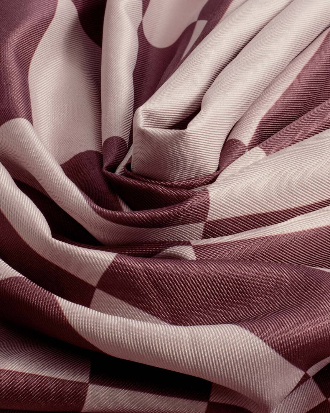 Katie Loxton Check Satin Multiway Scarf in Pink & Cherry