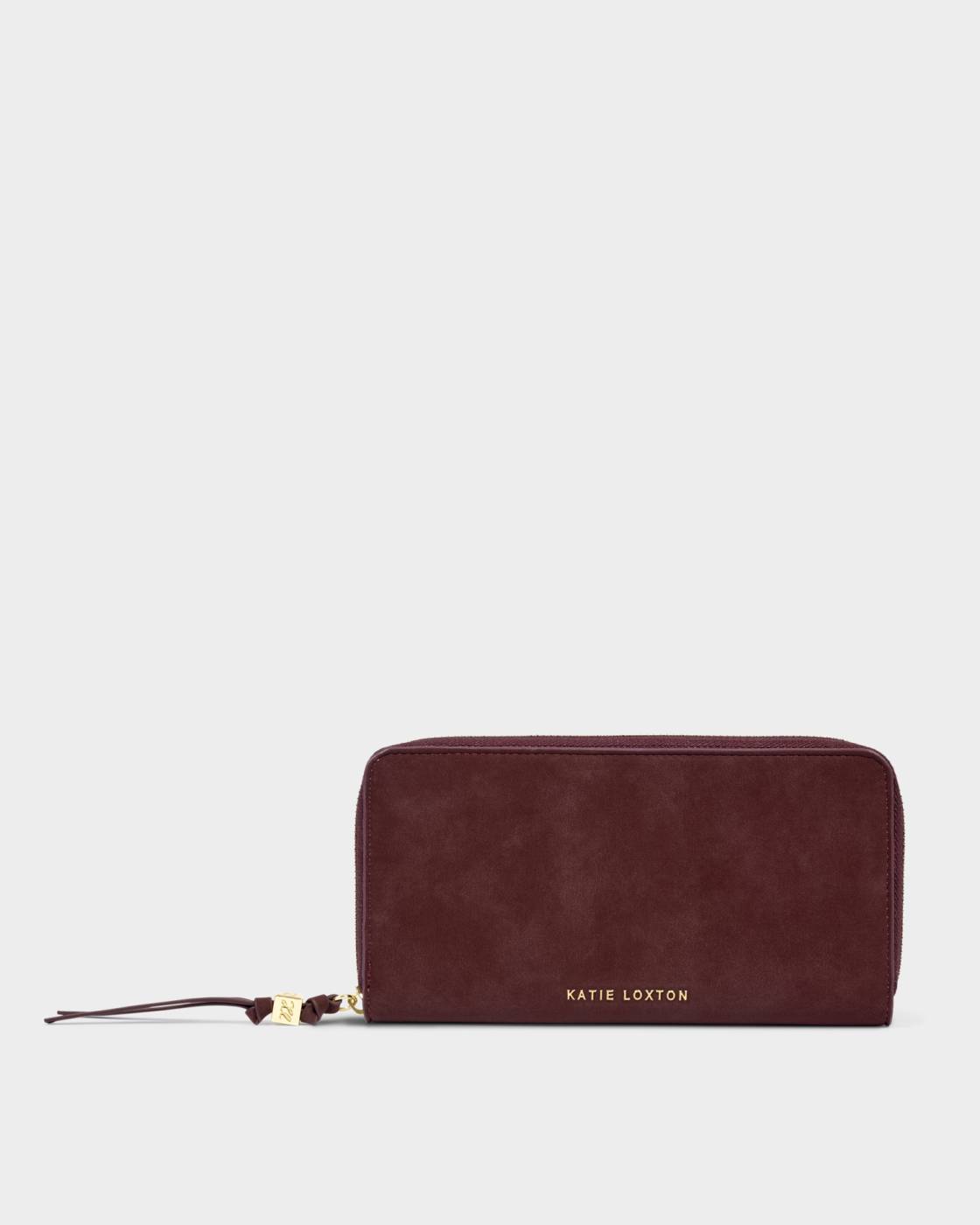 Katie Loxton Suedette Purse Cherry