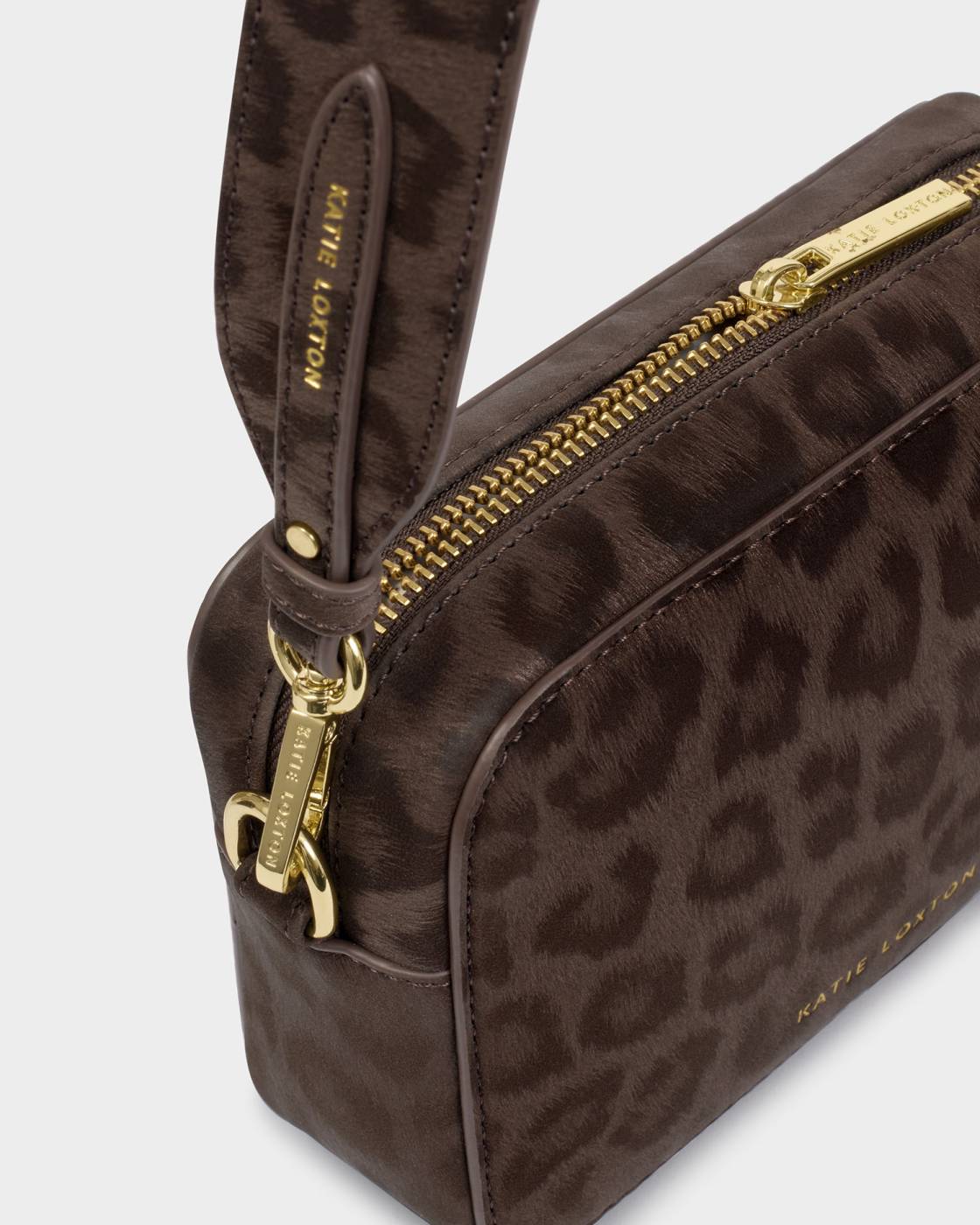 Katie Loxton Leopard Crossbody Bag in Chocolate