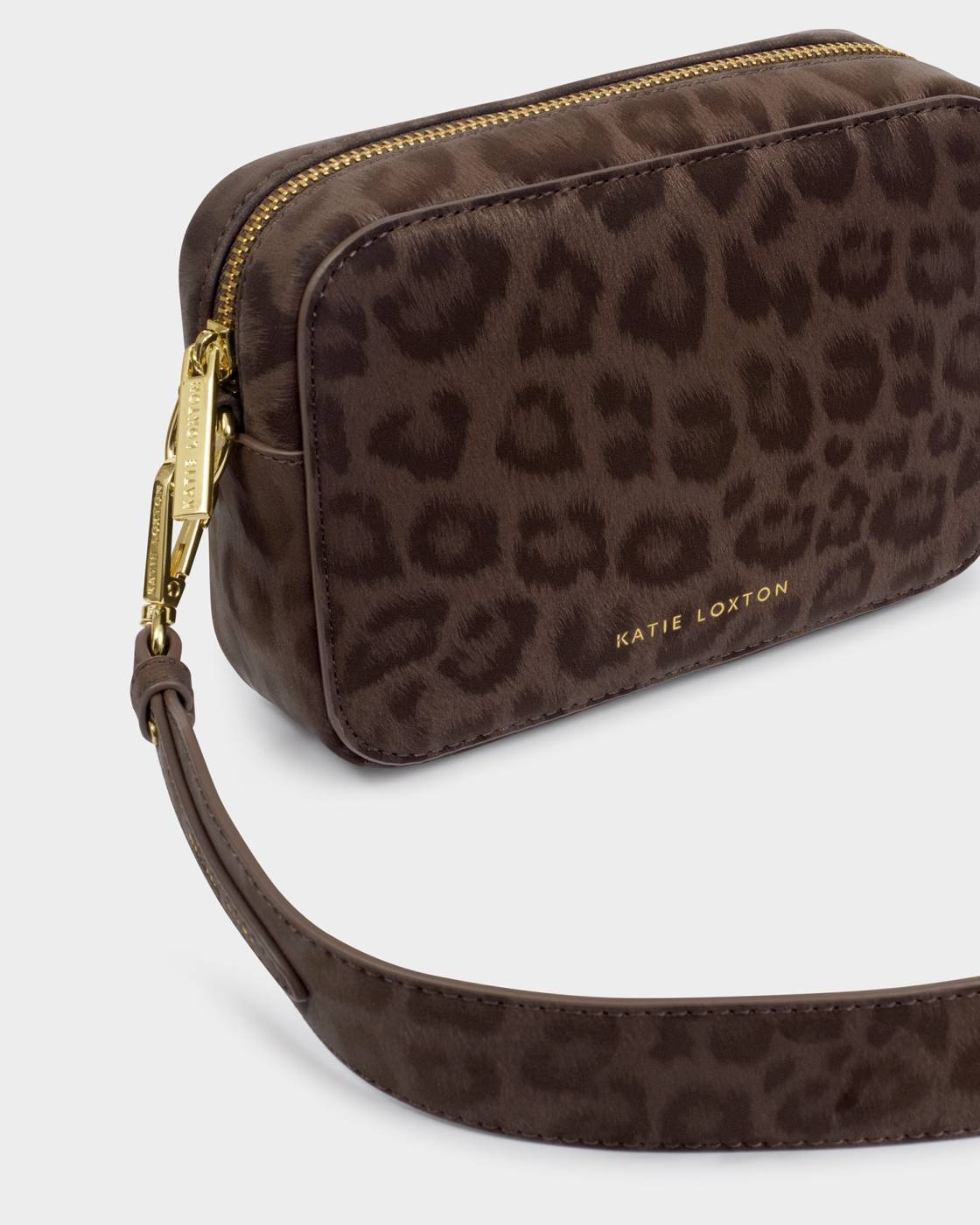 Katie Loxton Leopard Crossbody Bag in Chocolate