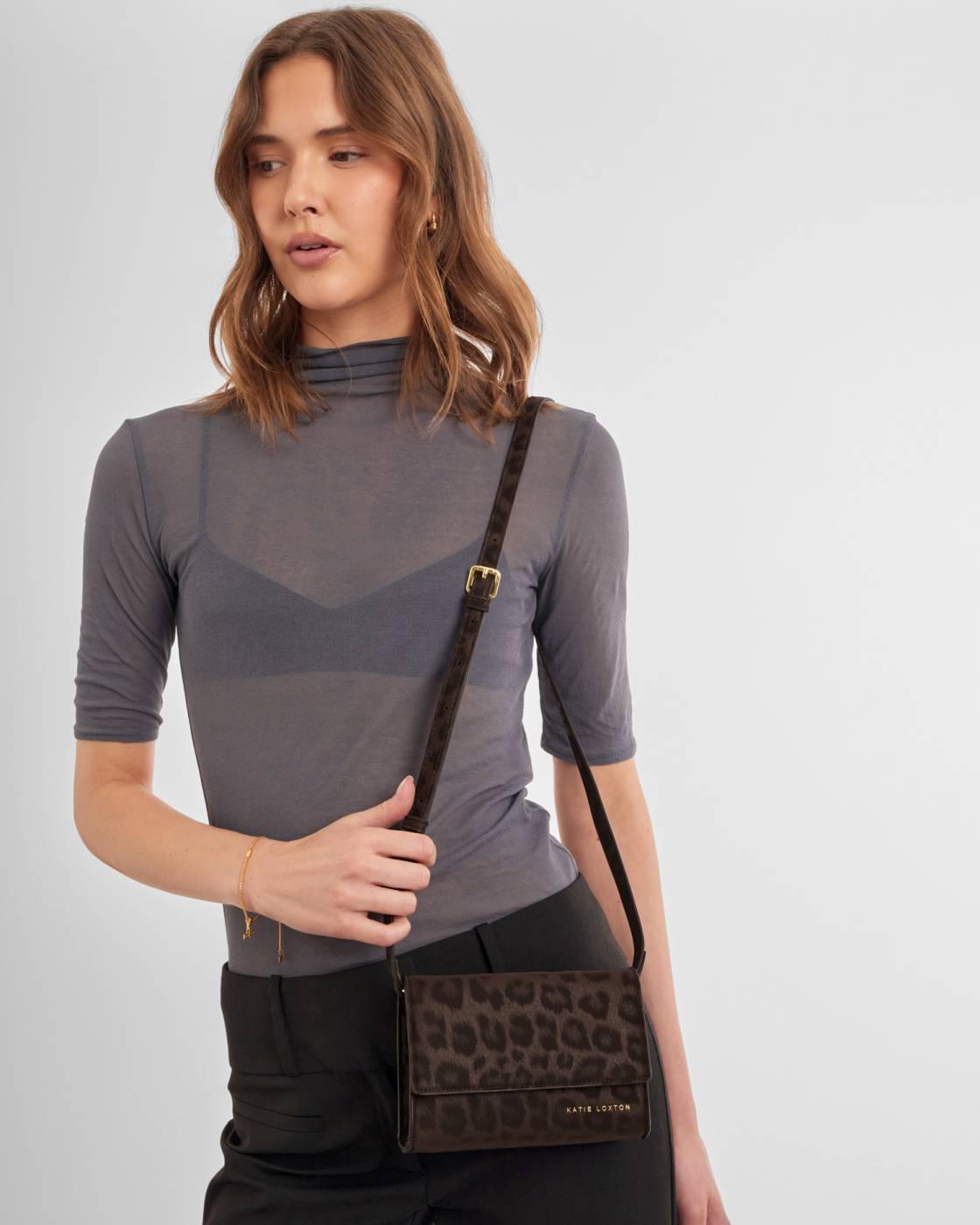 Katie Loxton Lou Crossbody Bag in Chocolate