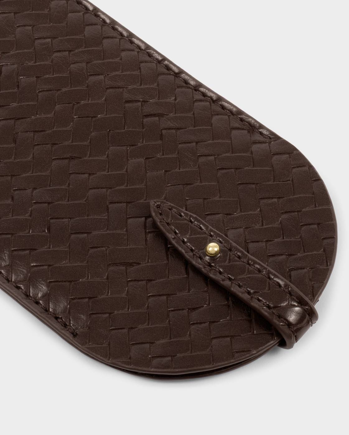 Katie Loxton Woven Glasses Case Chocolate