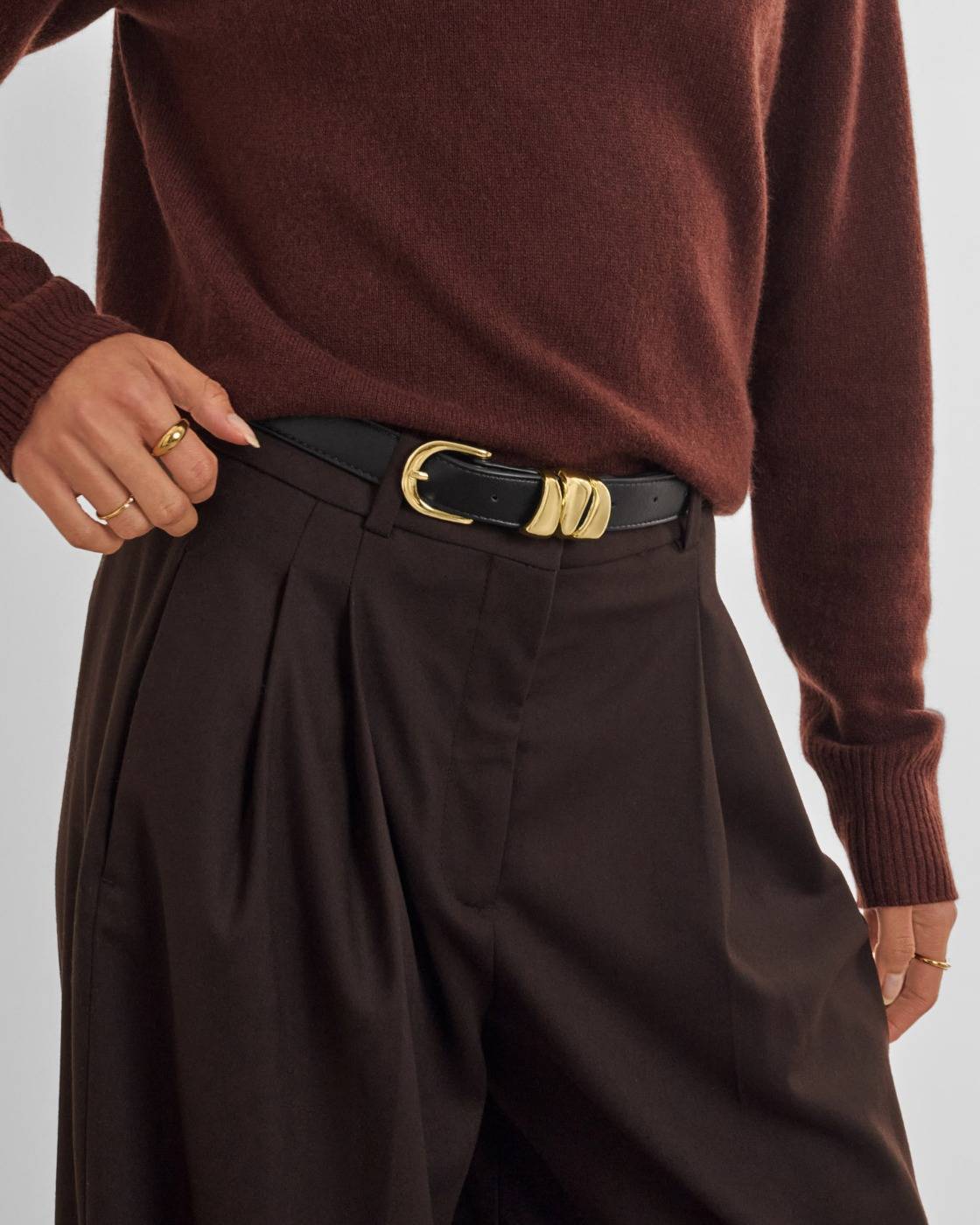 Katie Loxton Organic Loops Belt Black