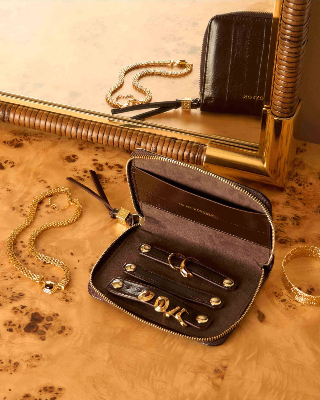 Katie Loxton Jewellery Case in Chocolate