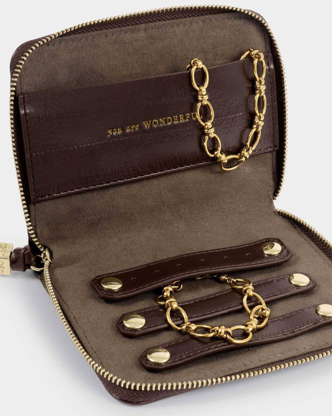 Katie Loxton Jewellery Case in Chocolate