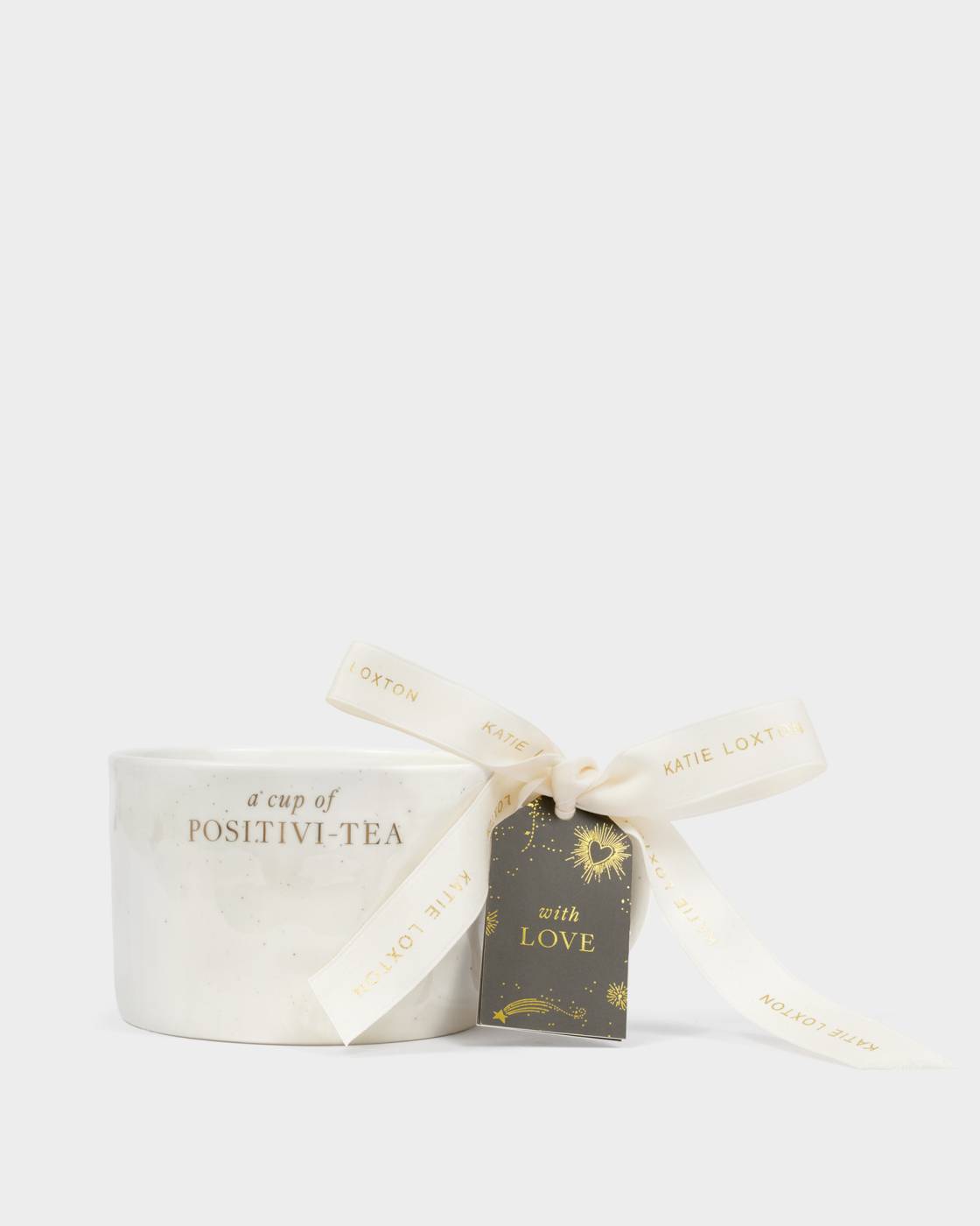 Katie Loxton Speckled Senitment Mug ‘A Cup Of Positivi-Tea'