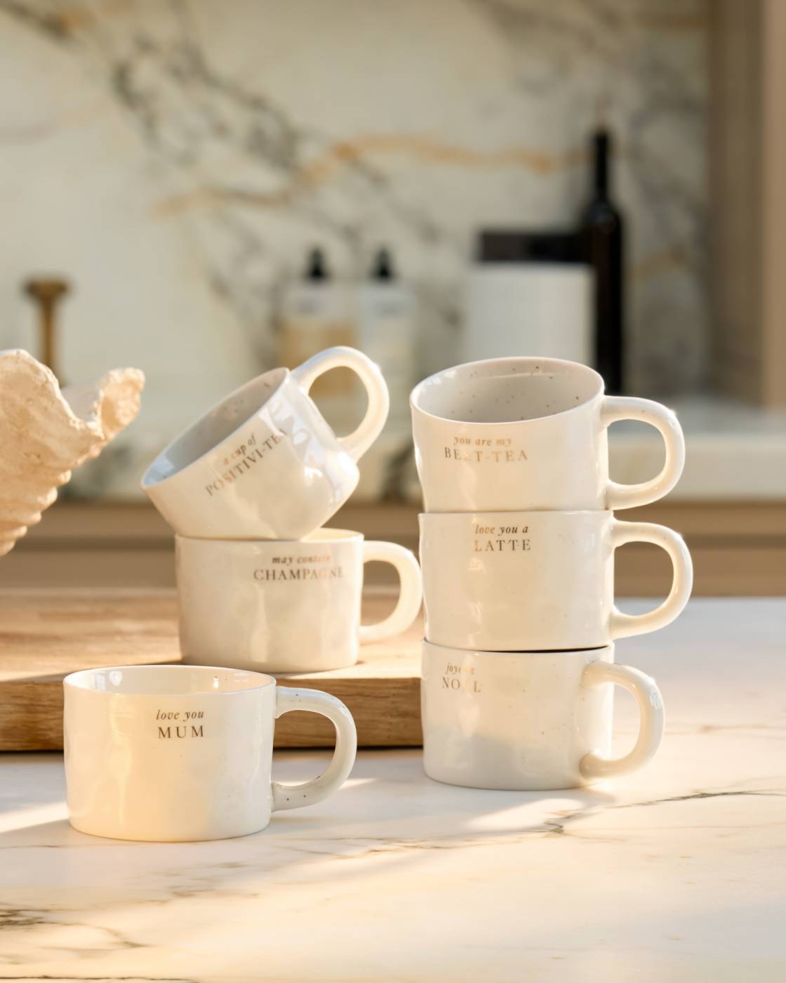 Katie Loxton Speckled Senitment Mug ‘A Cup Of Positivi-Tea'