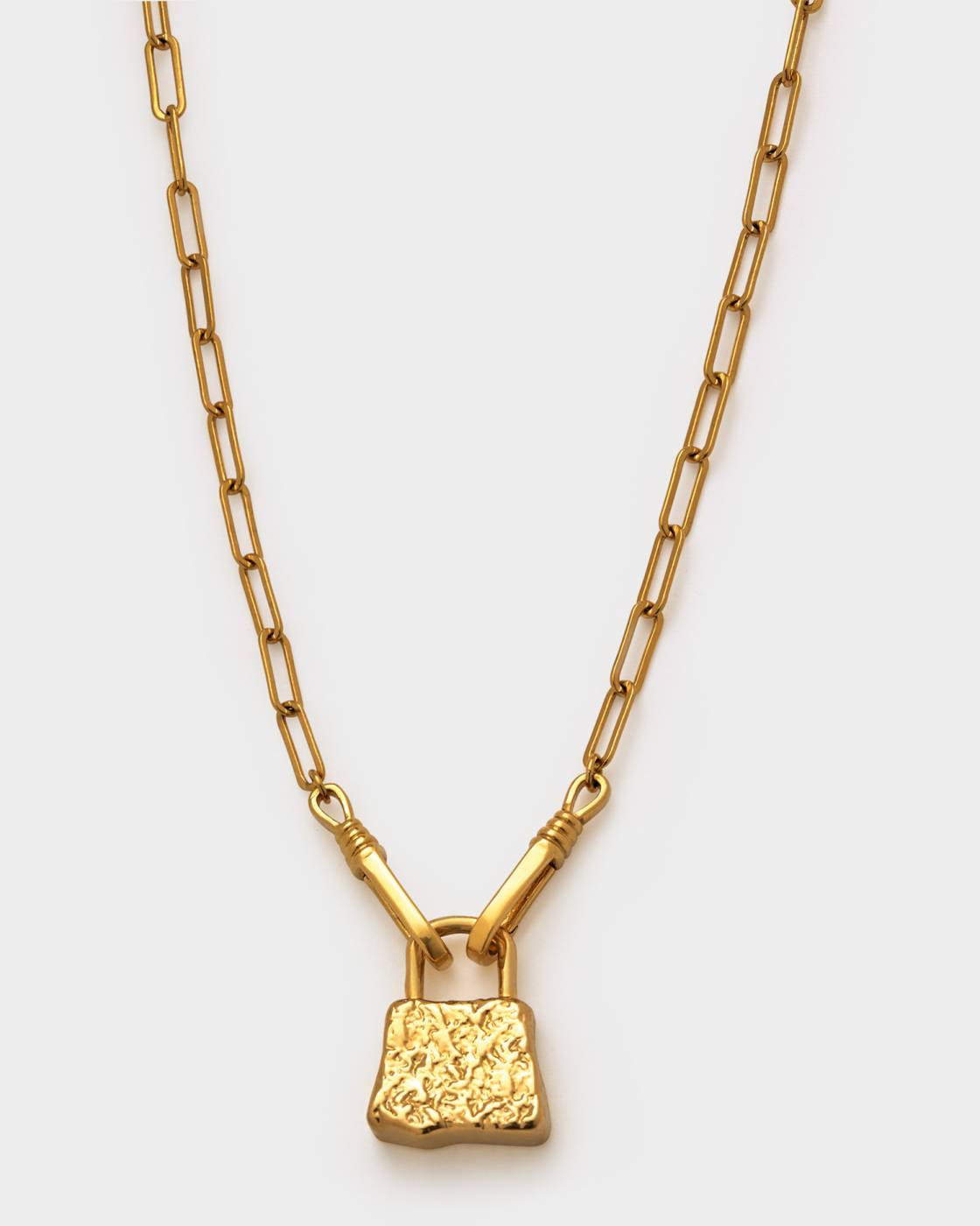Katie Loxton Luxe Lock Necklace Gold