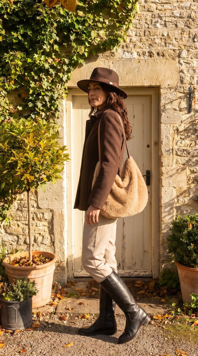 Women’s Felt Fedora in Chocolate