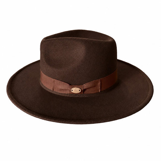 Women’s Felt Fedora in Chocolate