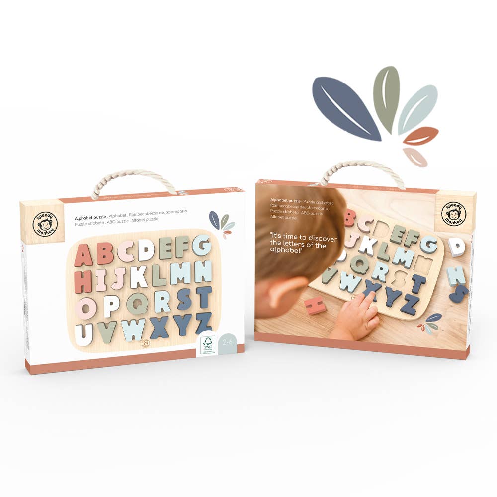 Speedy Monkey Wooden Alphabet Puzzle