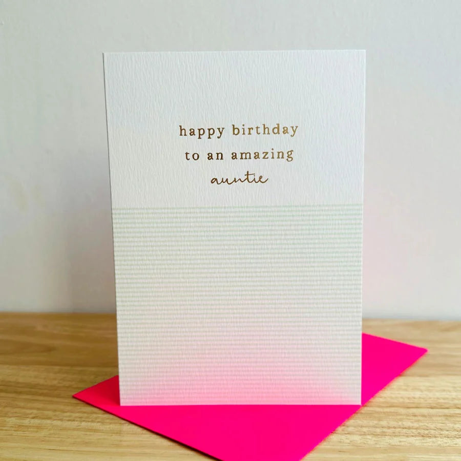 Amazing Auntie Birthday Greetings Card