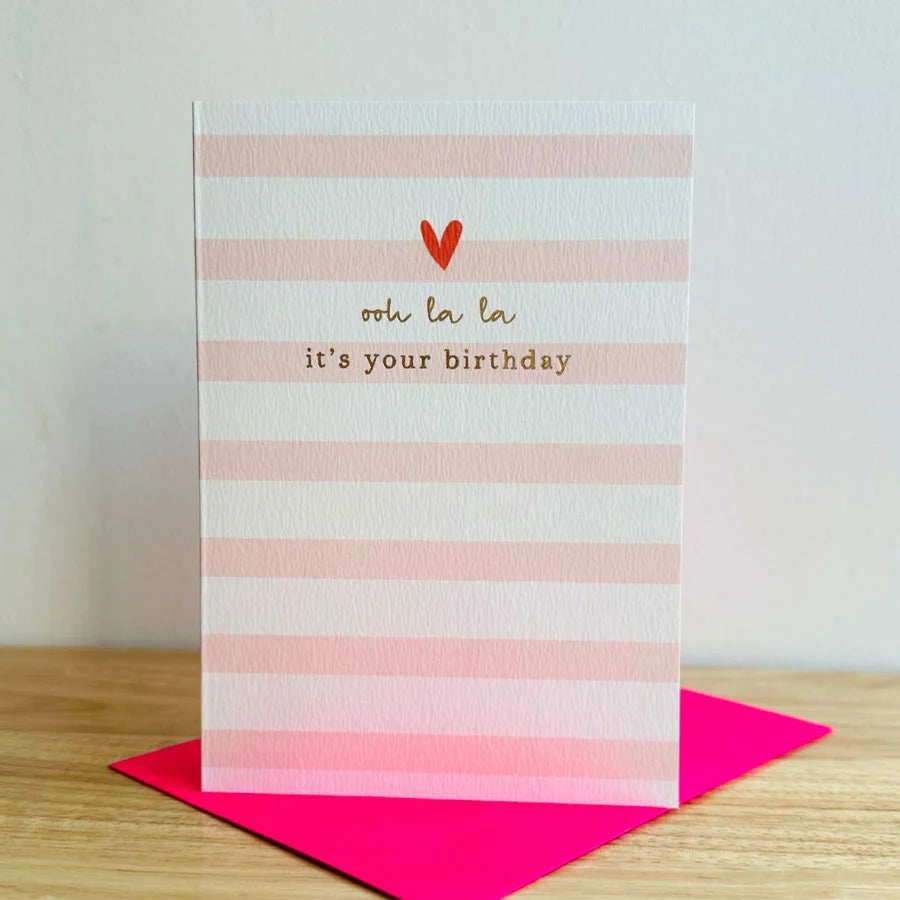 Ooh La La Birthday Greetings Card