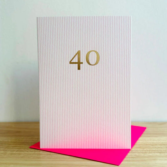 40th Birthday Greetings Card