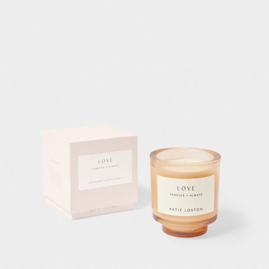 Katie Loxton Sentiment Candle Love Peach Rose and Sweet Mandarin
