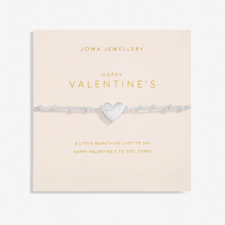 Forever Yours ‘Happy Valentine’s' Bracelet In Silver Plating