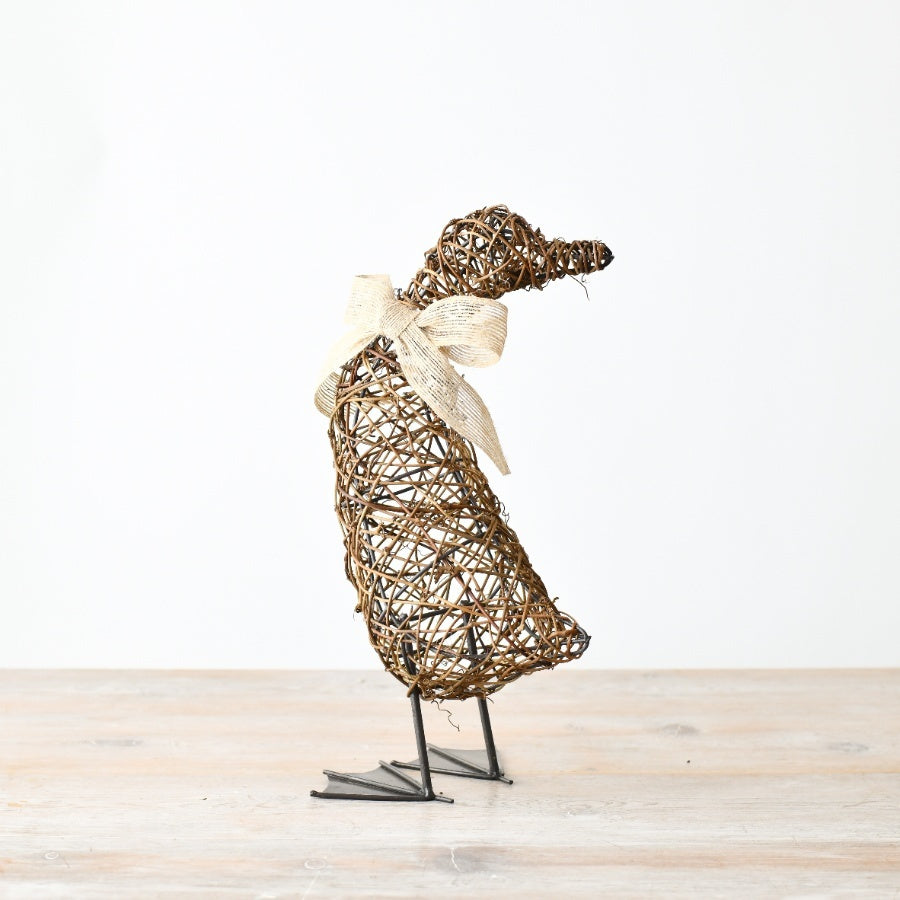 Standing Rattan Duck