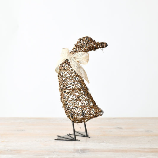 Standing Rattan Duck
