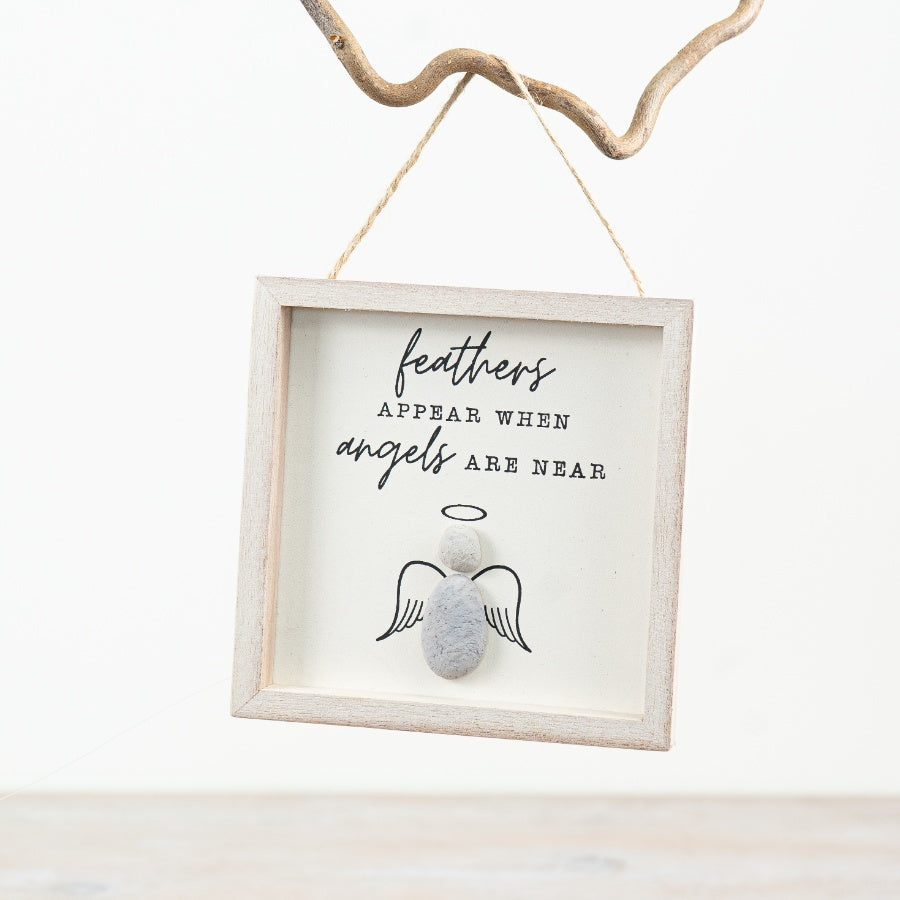 Feathers Appear Hanging Framed Plaque