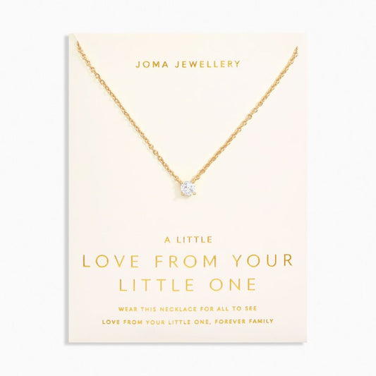 Love From Your Little Ones ‘One’ Necklace In Gold Plating