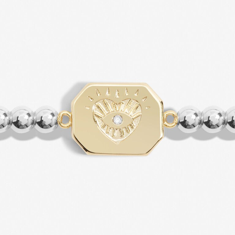 A Little ‘Positive Vibes’ Bracelet In Silver Plating And Gold Plating