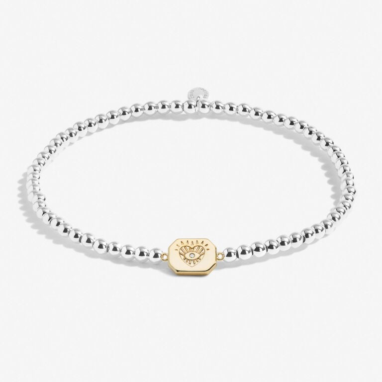 A Little ‘Positive Vibes’ Bracelet In Silver Plating And Gold Plating