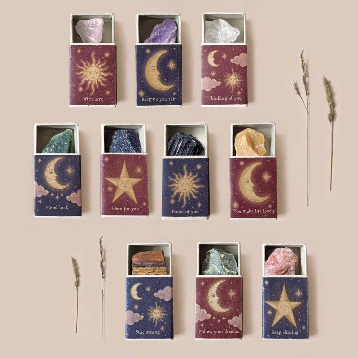 Celestial Match Box Crystal Stay Strong