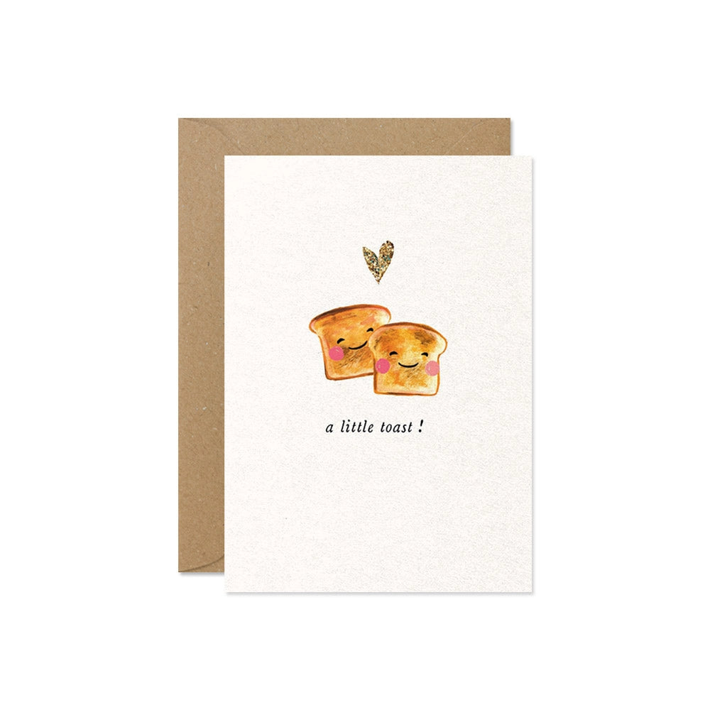 A Little Toast  Mini Greetings Card