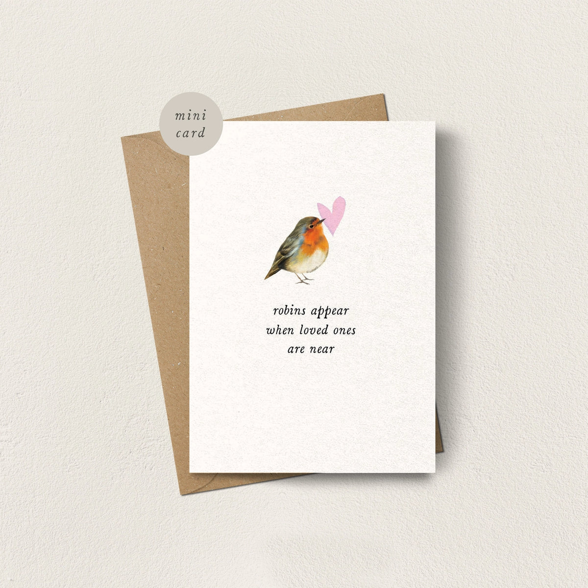 Robins Appear Mini Greetings Card