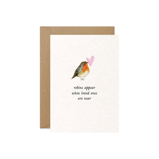 Robins Appear Mini Greetings Card