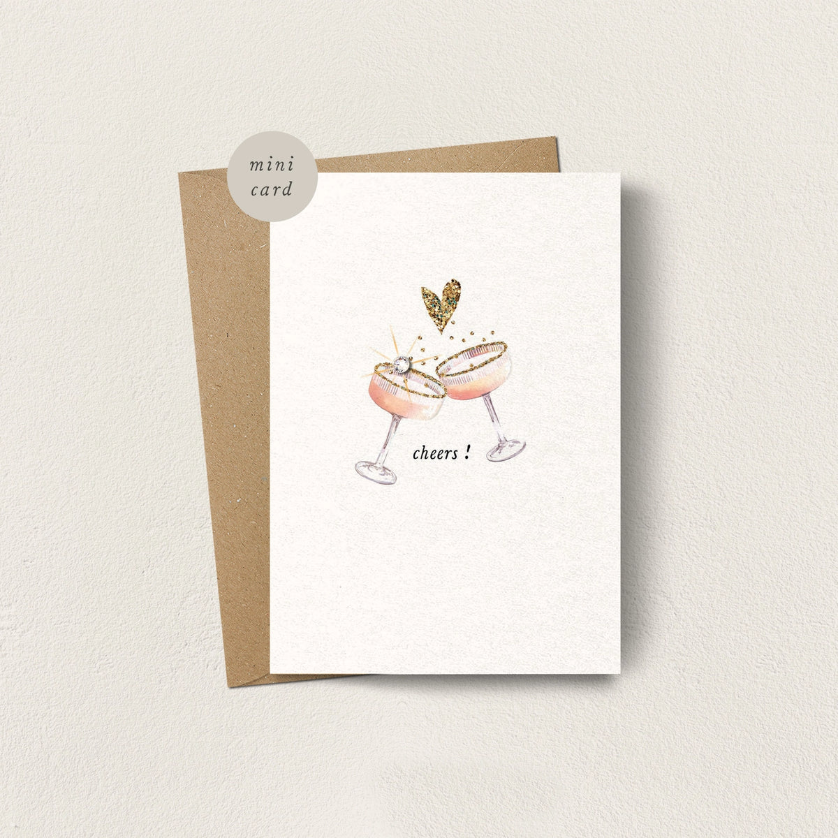 Cheers Mini Greetings Card