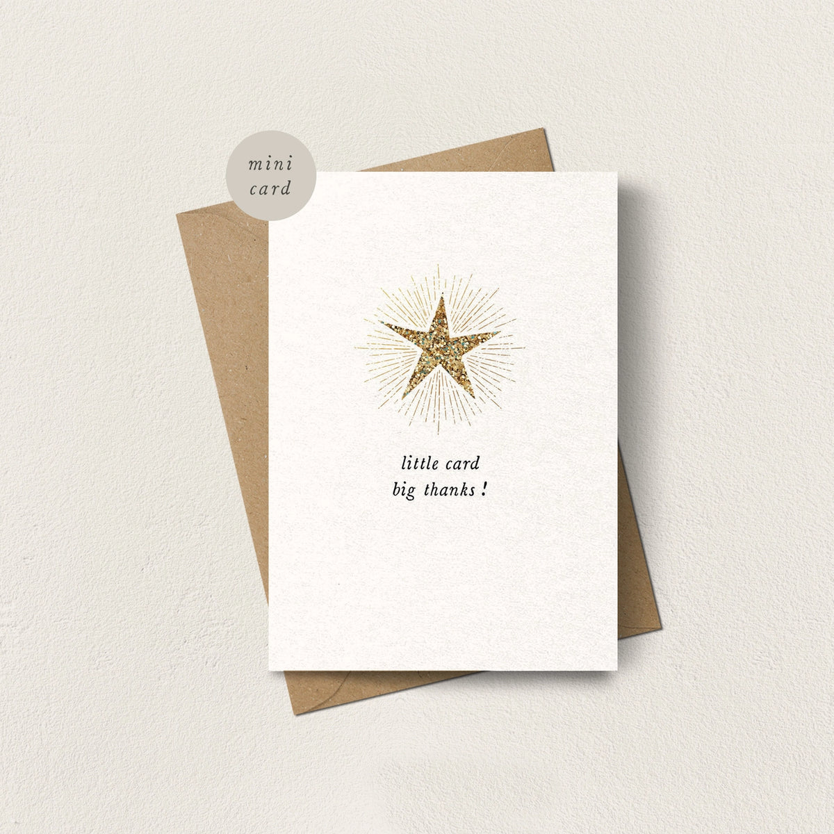 Big Thanks Mini Greetings Card