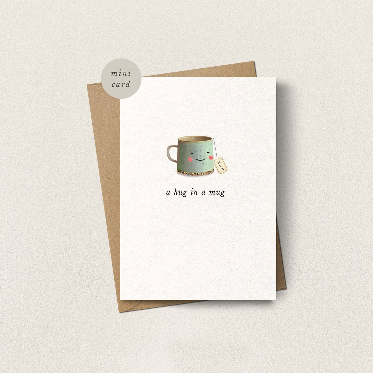 Hug in a Mug Mini Greetings Card