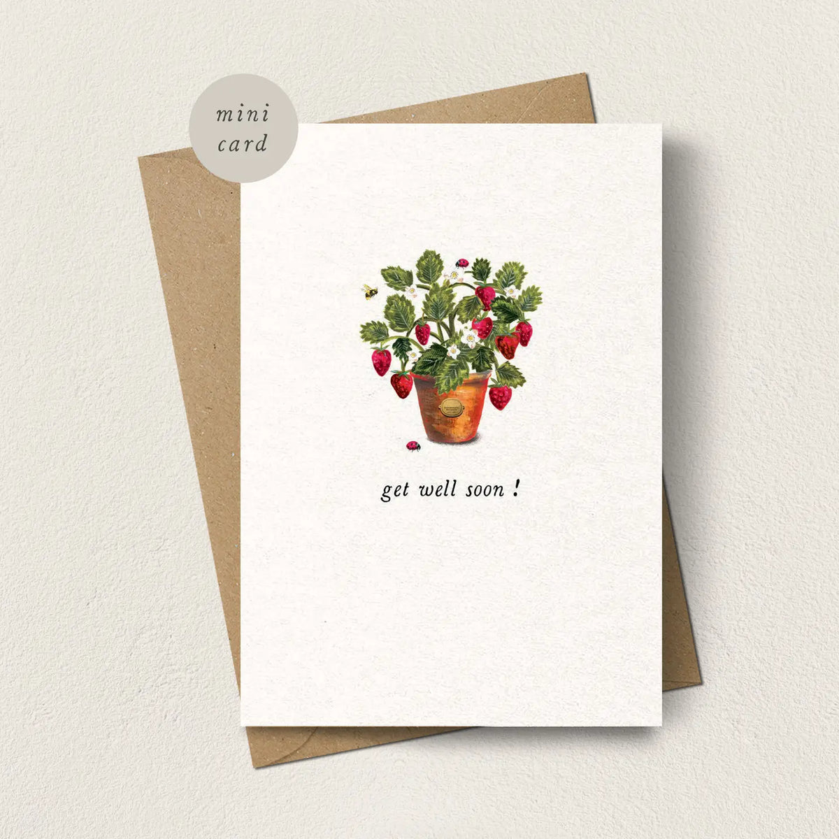 Get Well Soon Mini Greetings Card
