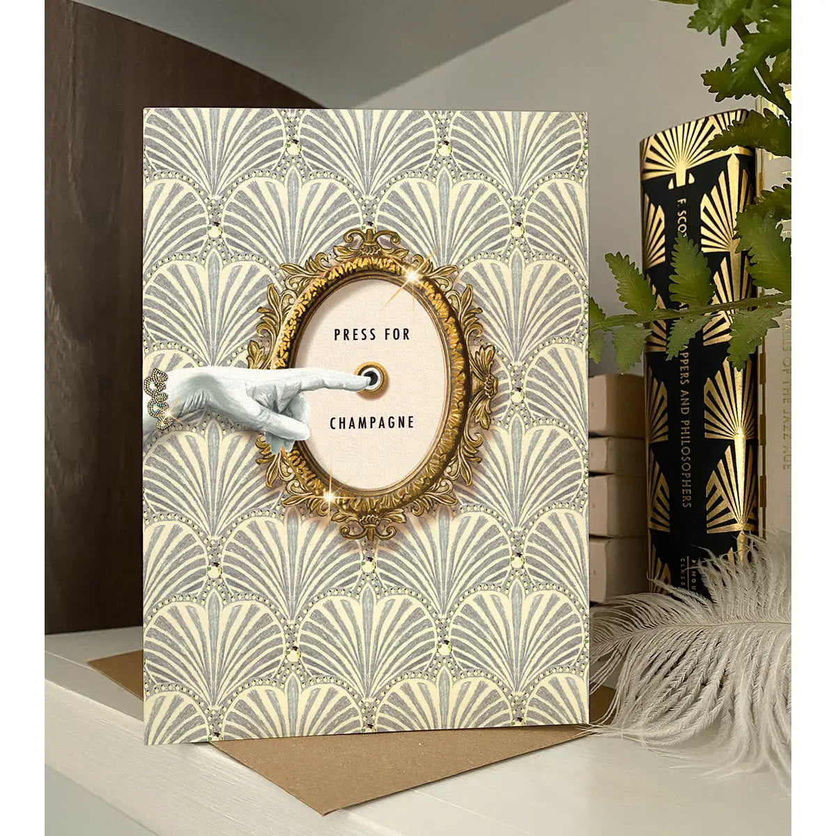 Press For Champagne Greetings Card