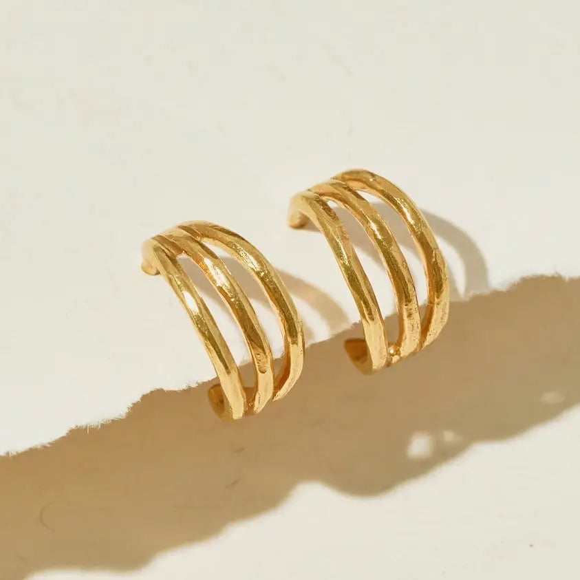 Trio Illusion Stud Earrings