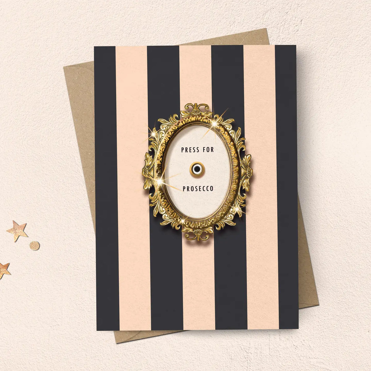 Press For Prosecco Greetings Card
