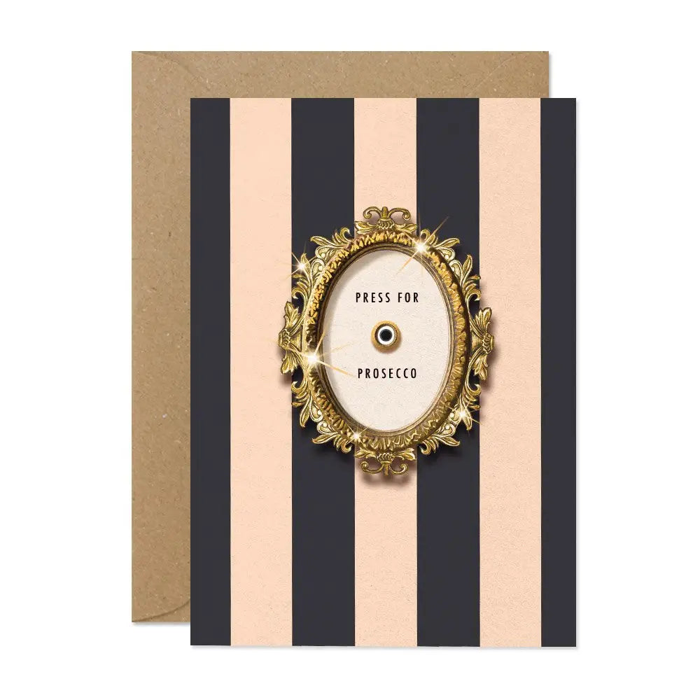 Press For Prosecco Greetings Card