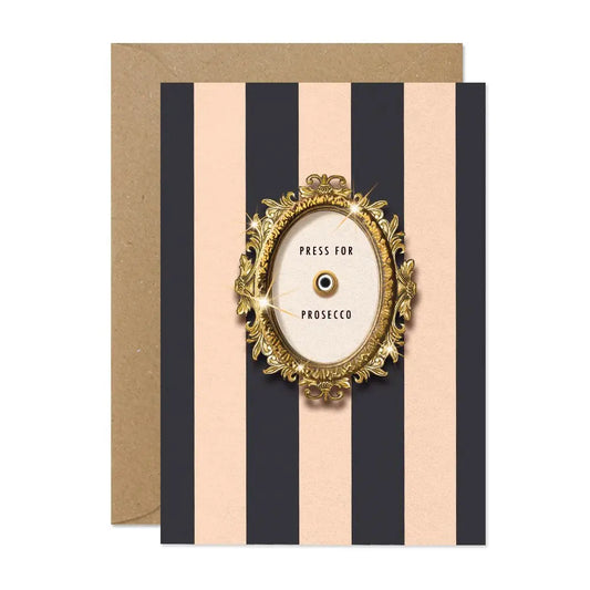 Press For Prosecco Greetings Card