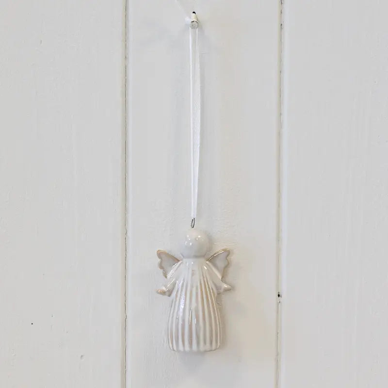 Hanging Ceramic Natural Angel