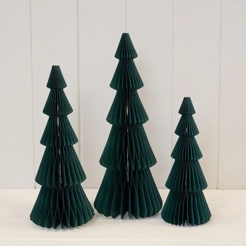 Set Of 3 Green Standing Trees