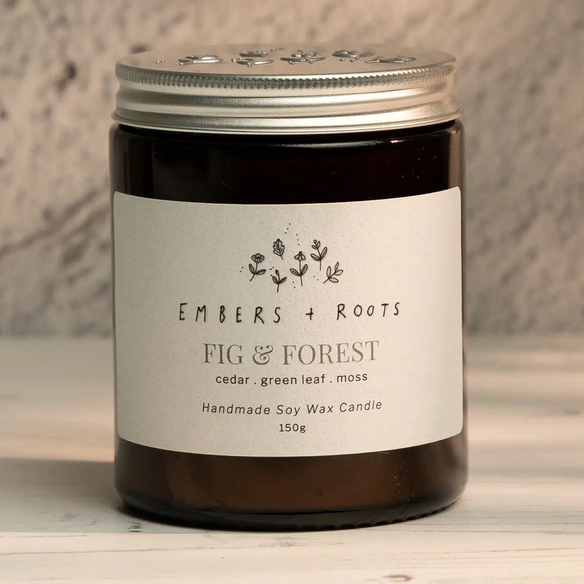 Fig & Forest Soy Wax Glass Candle