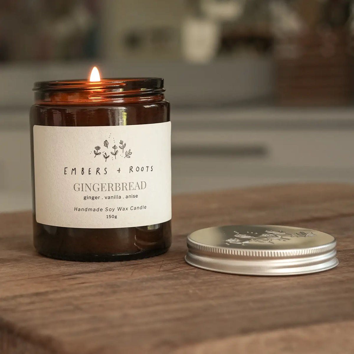 Gingerbread Christmas Soy Glass Candle