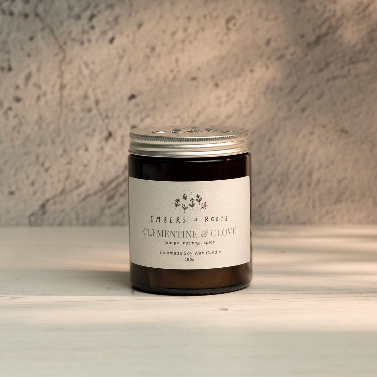Clementine & Clove Christmas Soy Glass Candle