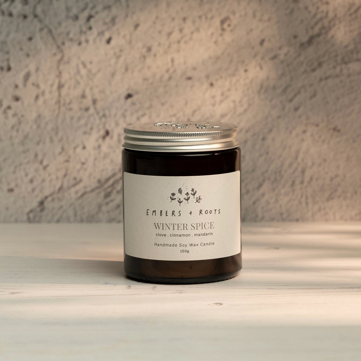 Winter Spice Christmas Soy Glass Candle