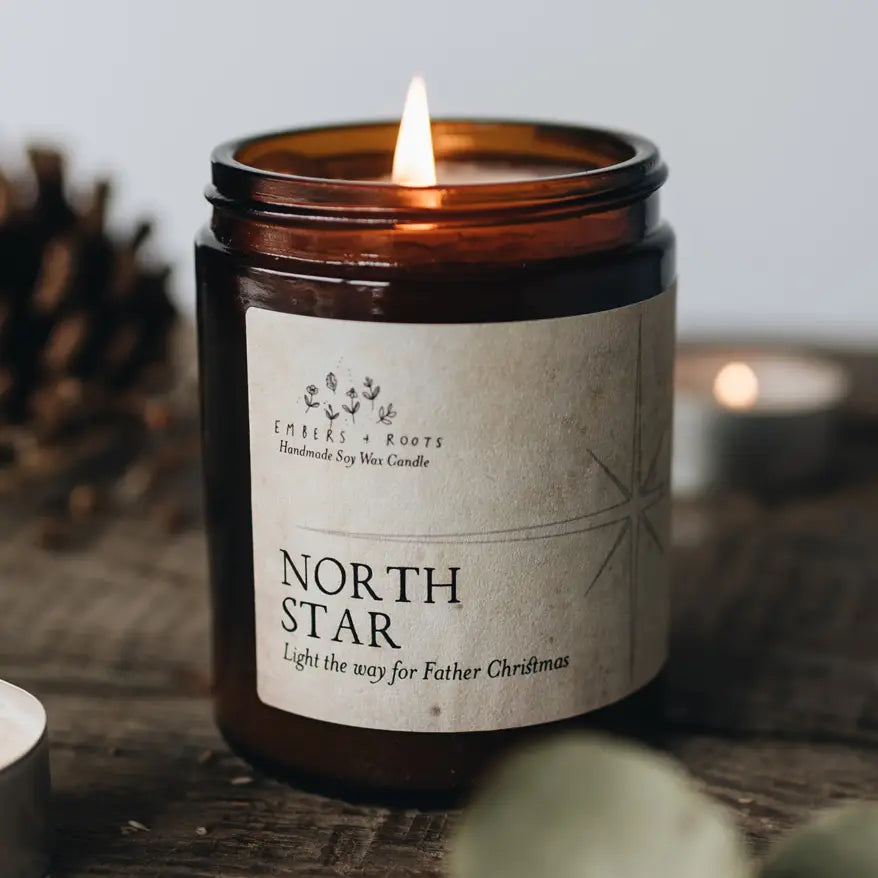 North Star Christmas Soy Glass Candle