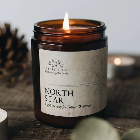 North Star Christmas Soy Glass Candle
