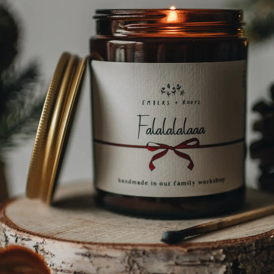Falalalalaa Christmas Soy Glass Candle
