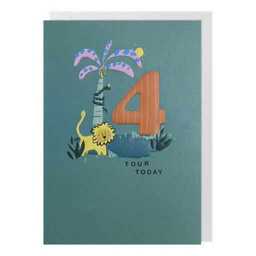 4th Birthday Greetings Card