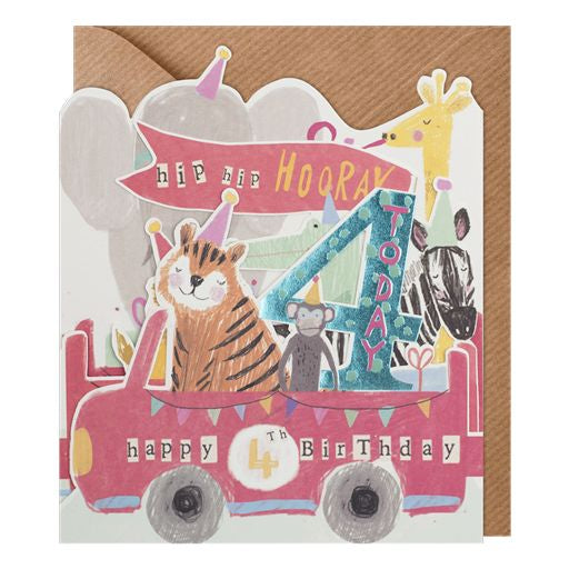 Happy 4th Birthday Greetings Card